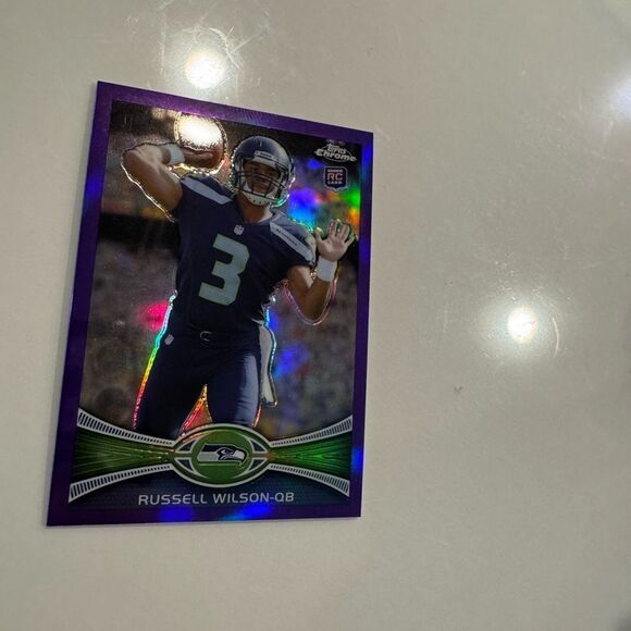 Topps chrome Kids Trading Card of Russell Wilson 362/499 refractor mint - Picture 2 of 5